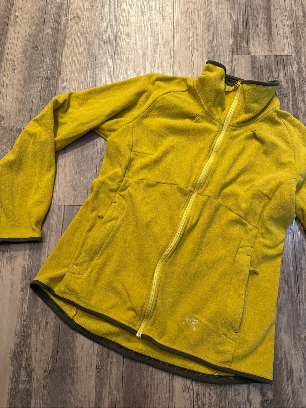 Arc'teryx Lime Green Polartec Fleece Zip Up Jacket